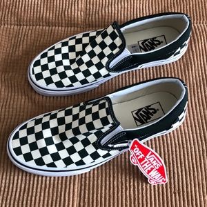 Vans checkerboard black/white slip-on sneakers